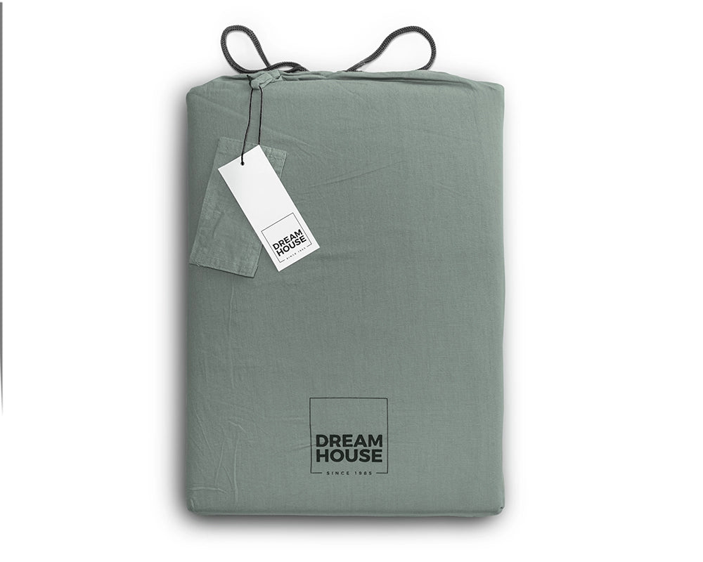 Dekbedovertrek Stone Washed Groen