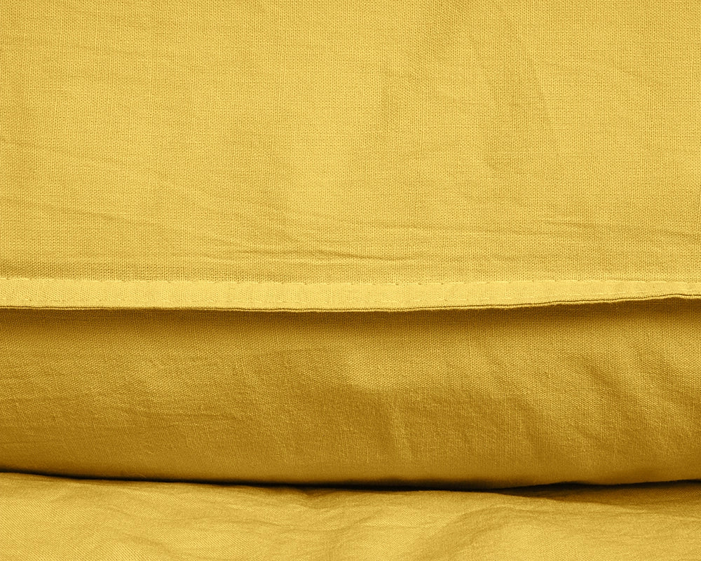 Dekbedovertrek Stone Washed Geel