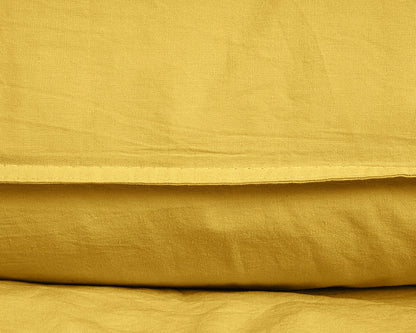 Dekbedovertrek Stone Washed Geel