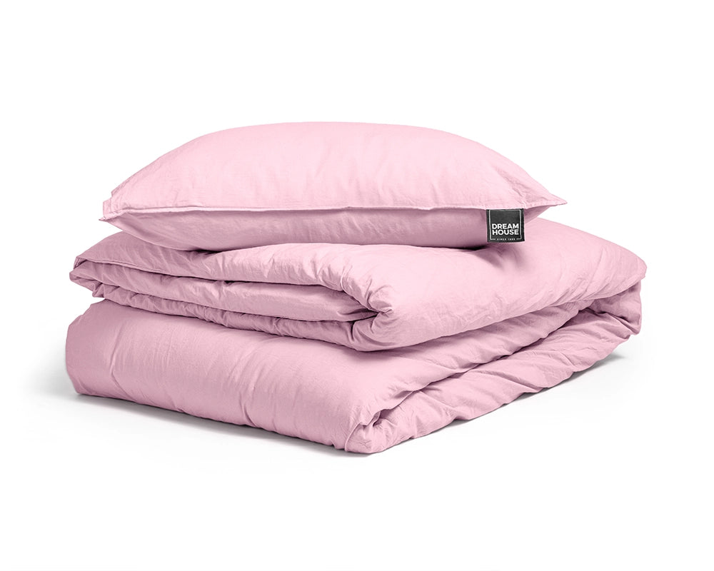 Dekbedovertrek Stone Washed Roze