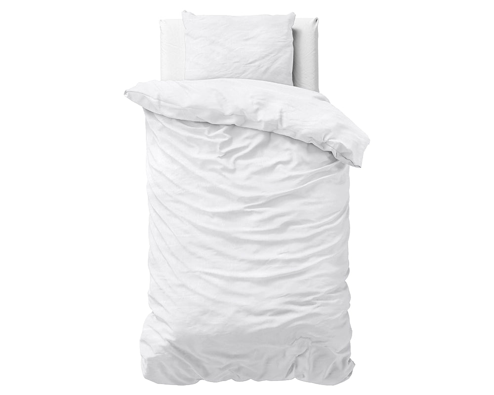 Dekbedovertrek Stone Washed Wit