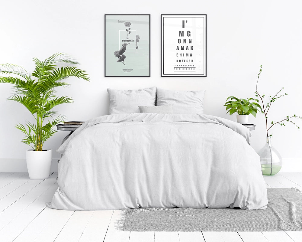 Dekbedovertrek Stone Washed Wit