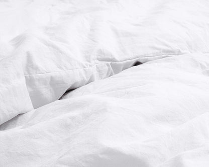 Dekbedovertrek Stone Washed Wit