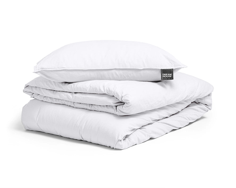 Dekbedovertrek Stone Washed Wit