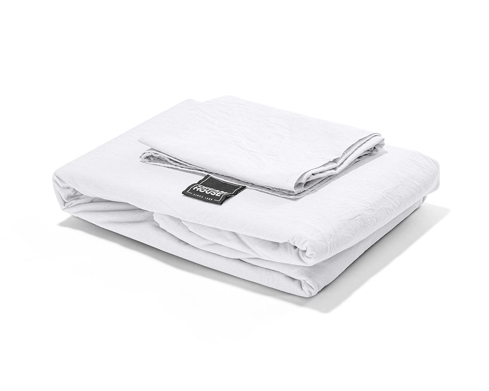 Dekbedovertrek Stone Washed Wit