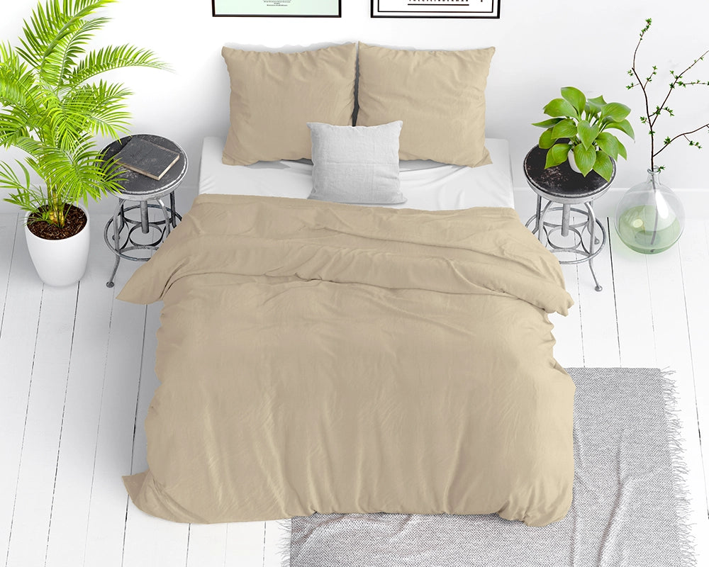 Dekbedovertrek Stone Washed Zand