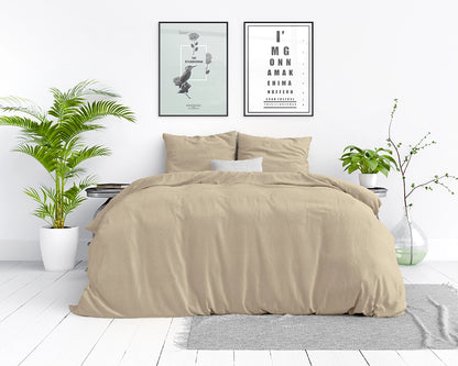 Dekbedovertrek Stone Washed Zand