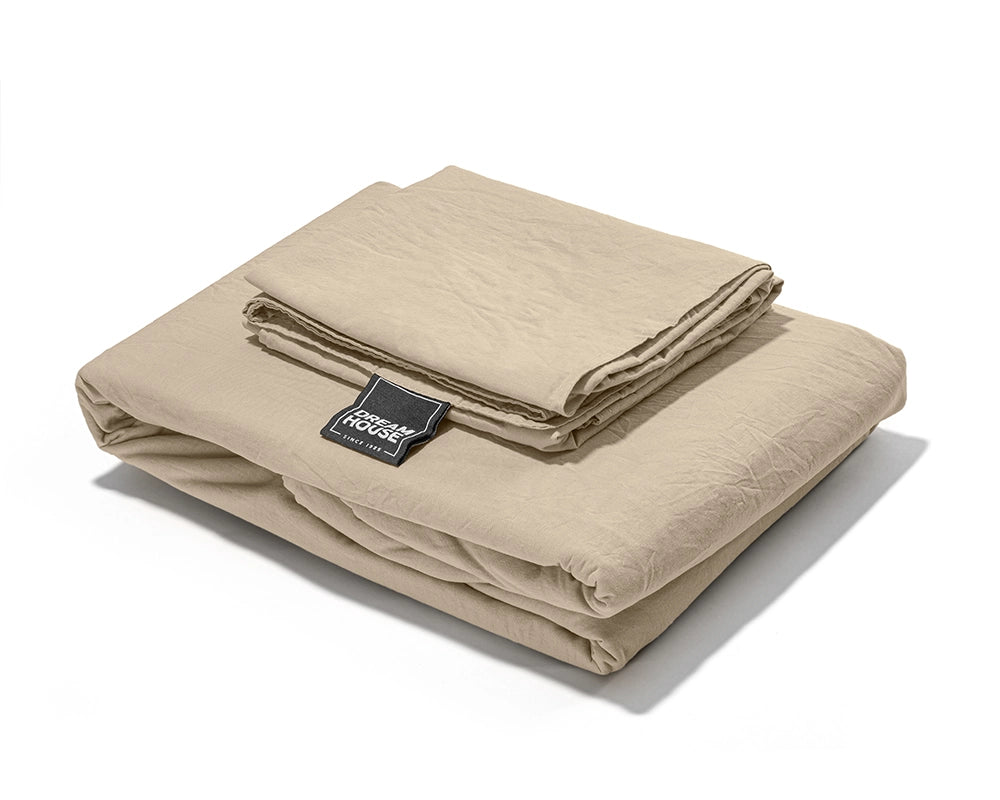 Dekbedovertrek Stone Washed Zand