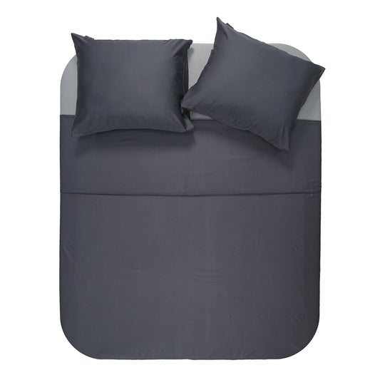 Dekbedovertrek Uni Bamboe Antraciet