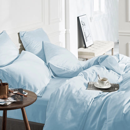 Dekbedovertrek Uni Bamboe Blauw