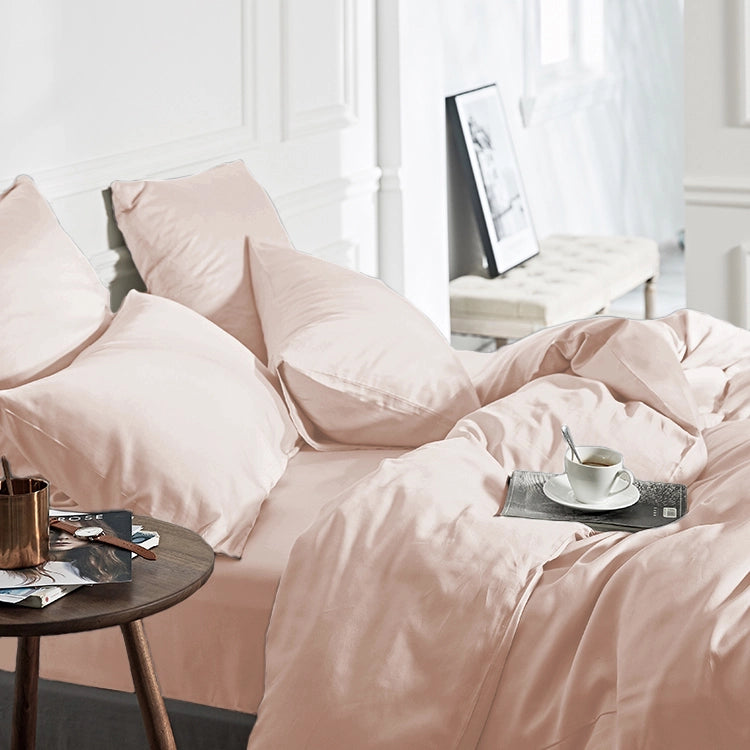 Dekbedovertrek Uni Bamboe Blush Roze