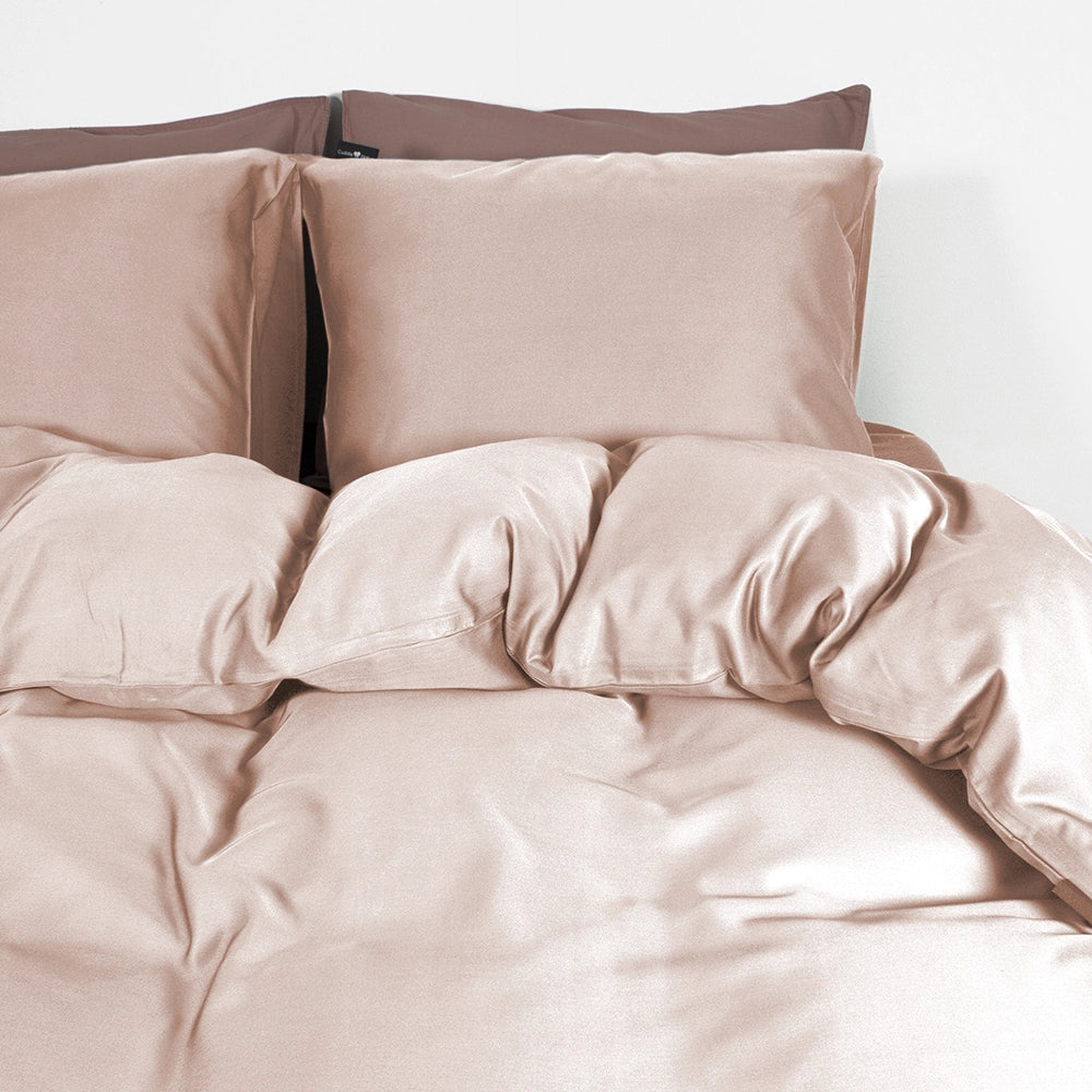 Dekbedovertrek Uni Bamboe Blush Roze