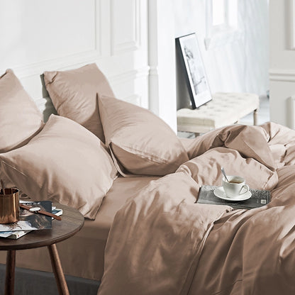 Dekbedovertrek Uni Bamboe Taupe