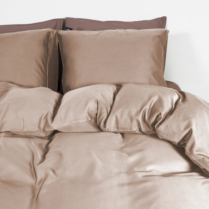 Dekbedovertrek Uni Bamboe Taupe