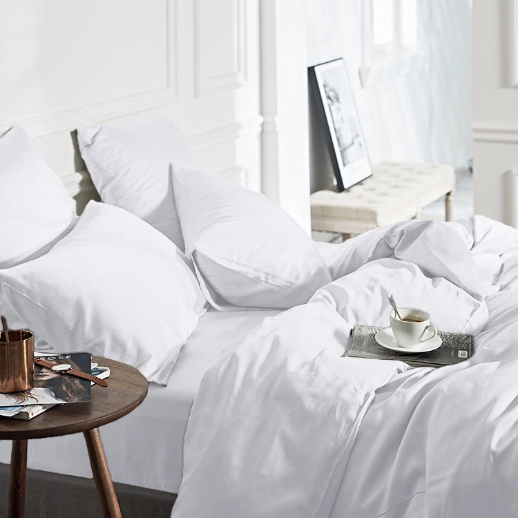 Dekbedovertrek Uni Bamboe Wit