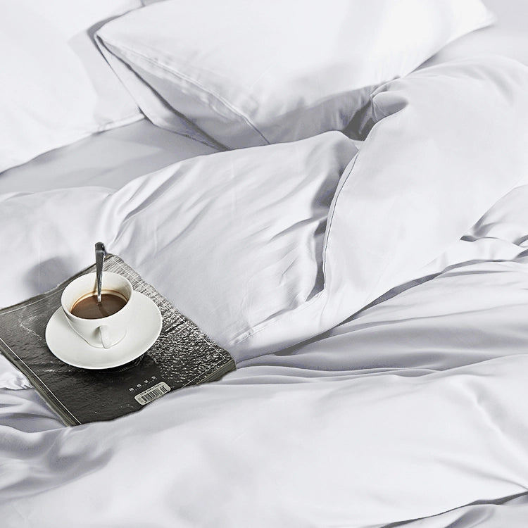Dekbedovertrek Uni Bamboe Wit