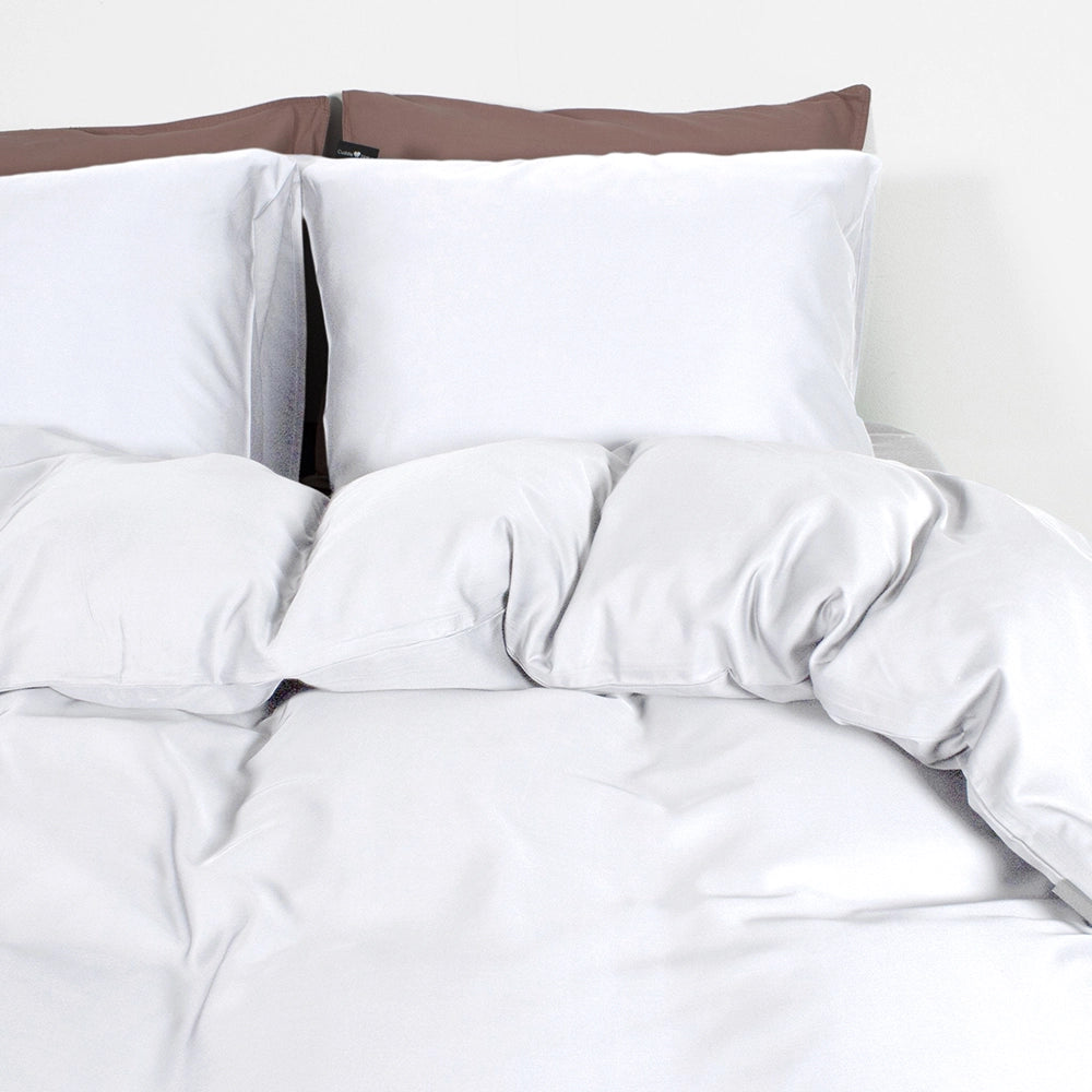 Dekbedovertrek Uni Bamboe Wit