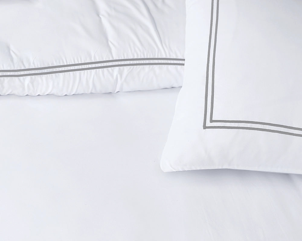 Dekbedovertrek Brata Wit Grijs