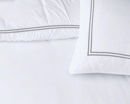 Dekbedovertrek Brata Wit Grijs