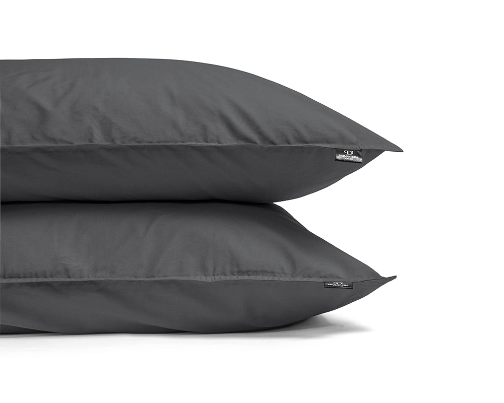 Dekbedovertrek Uni Percal Antraciet