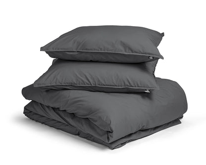Dekbedovertrek Uni Percal Antraciet