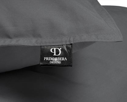 Dekbedovertrek Uni Percal Antraciet