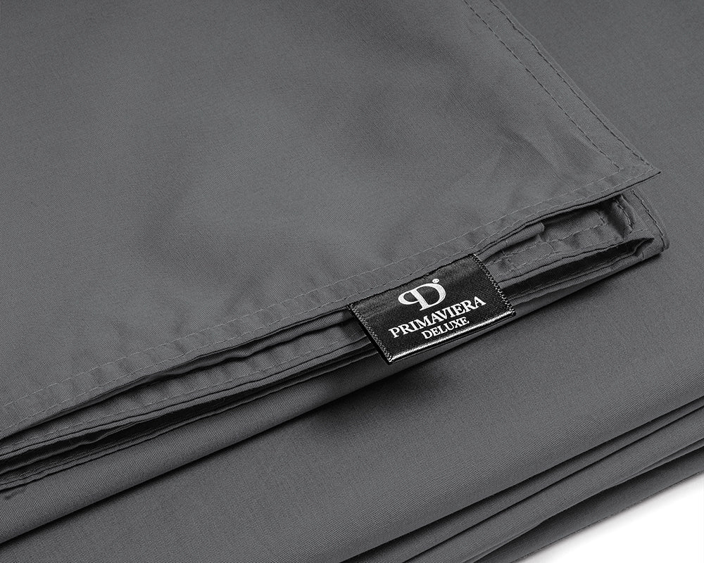 Dekbedovertrek Uni Percal Antraciet