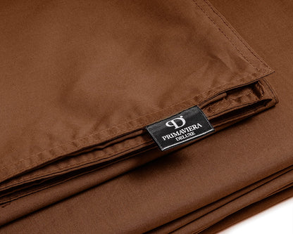 Dekbedovertrek Uni Percal Bruin