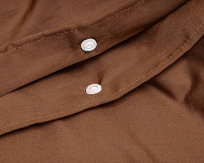 Dekbedovertrek Uni Percal Bruin