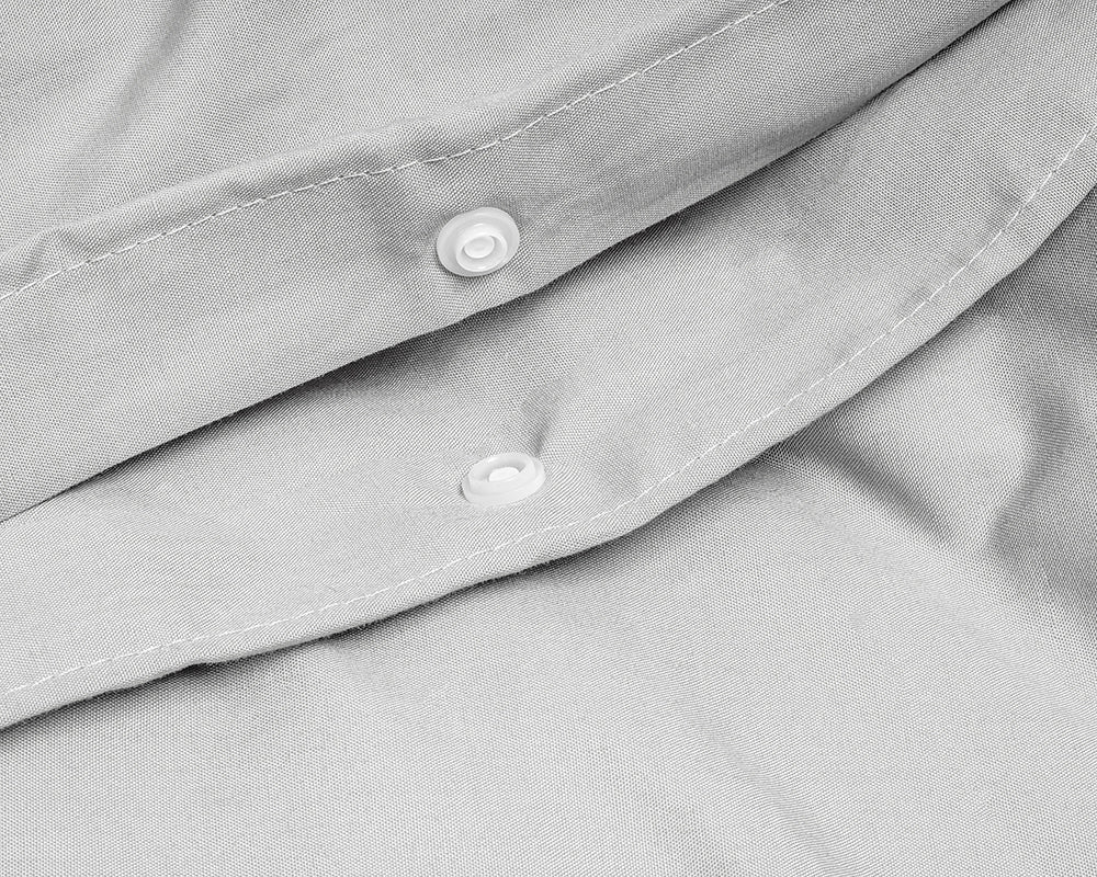 Dekbedovertrek Uni Percal Grijs