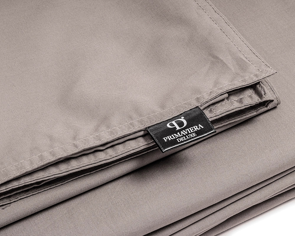 Dekbedovertrek Uni Percal Taupe