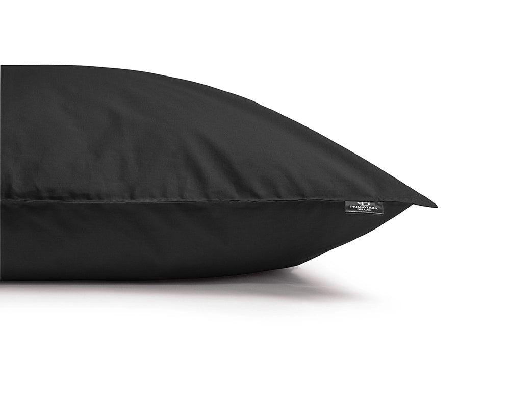 Dekbedovertrek Uni Percal Zwart