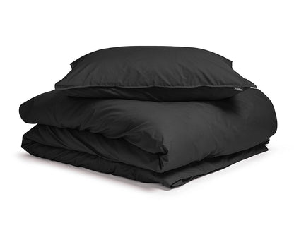 Dekbedovertrek Uni Percal Zwart