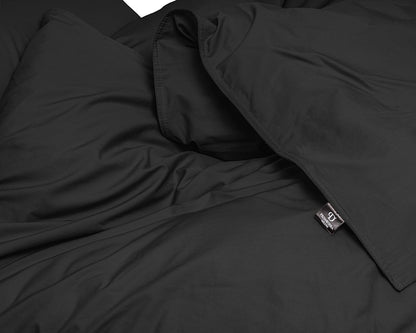 Dekbedovertrek Uni Percal Zwart