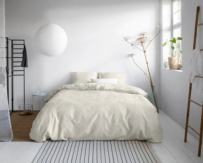 Dekbedovertrek Uni Satijn Crème