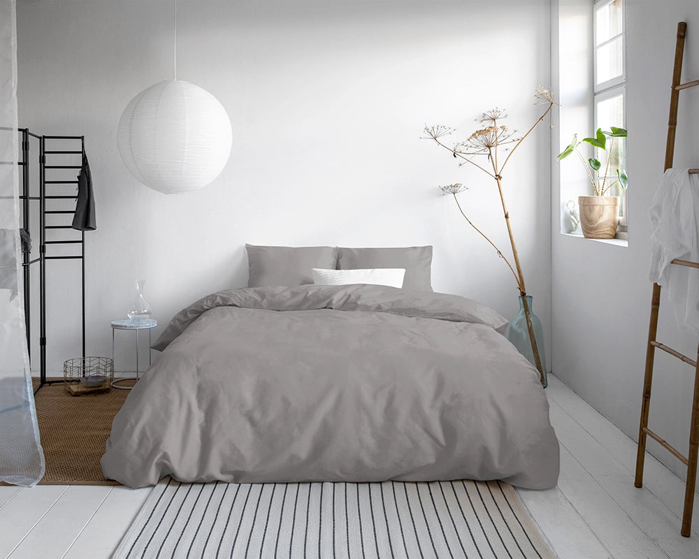 Dekbedovertrek Uni Satijn Grijs