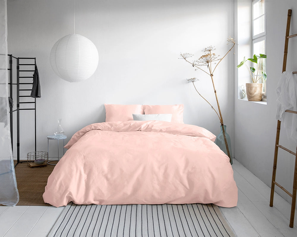 Dekbedovertrek Uni Satijn Roze