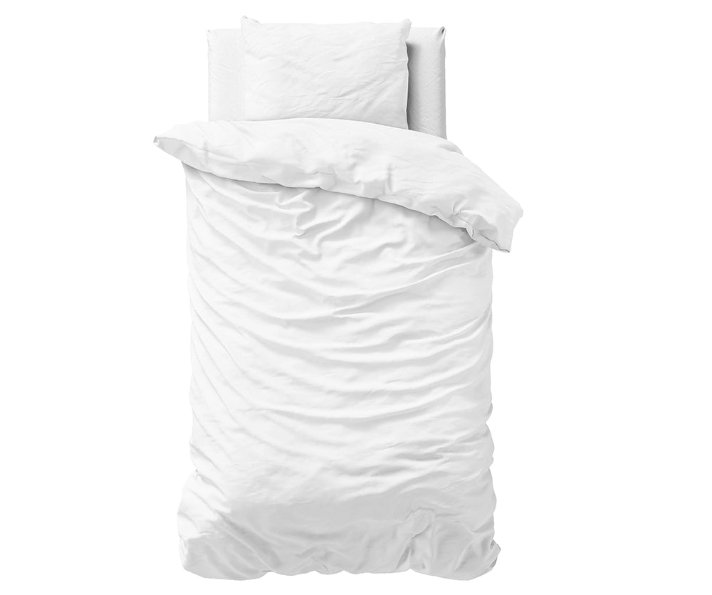 Dekbedovertrek Uni Satijn Wit