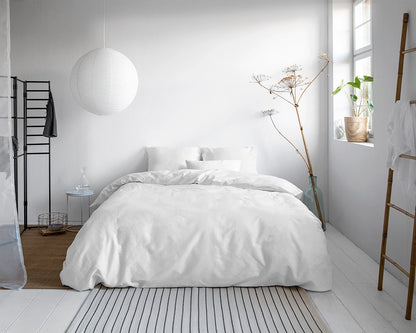 Dekbedovertrek Uni Satijn Wit