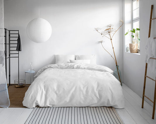 Dekbedovertrek Uni Satijn Wit