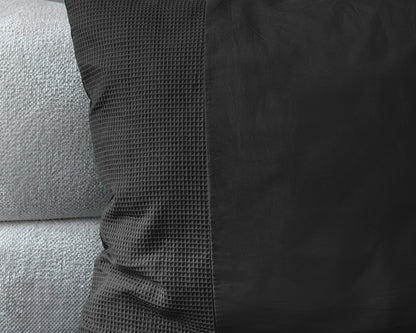 Dekbedovertrek Waffle Antraciet