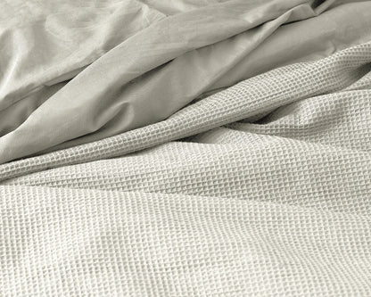 Dekbedovertrek Waffle Beige