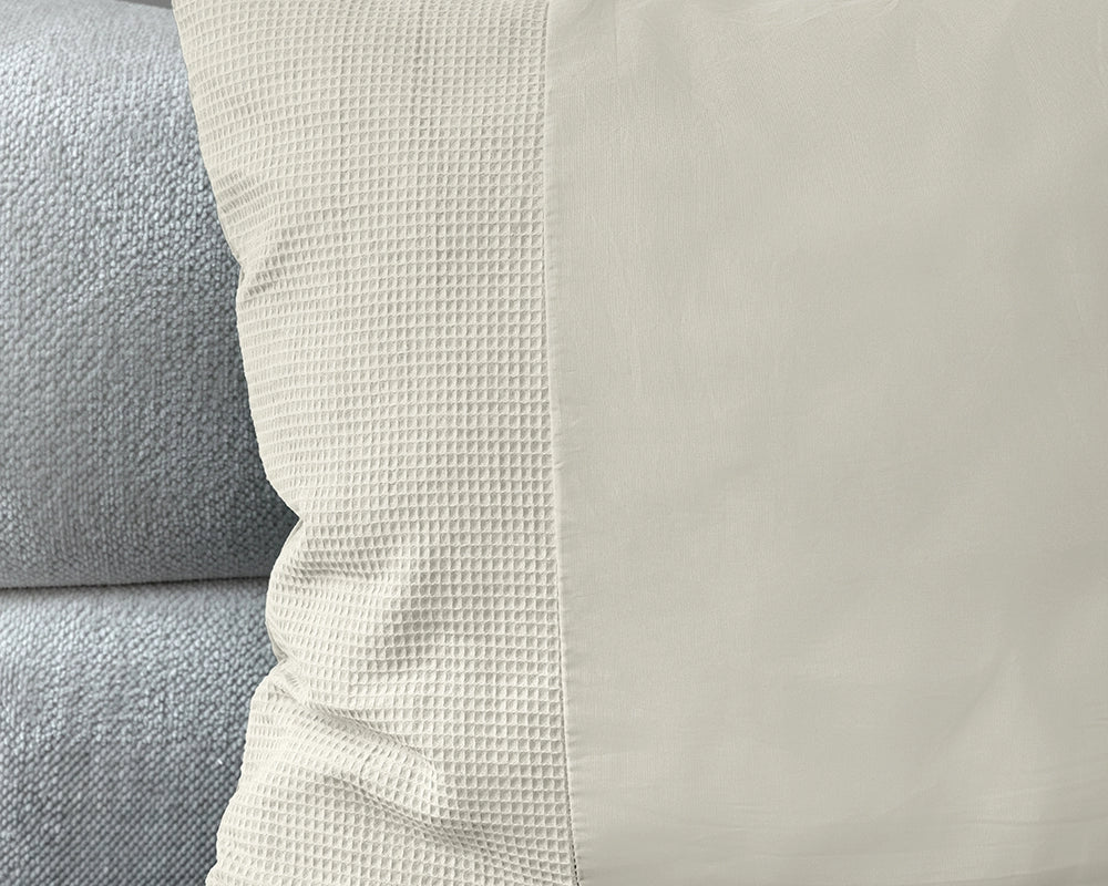 Dekbedovertrek Waffle Beige