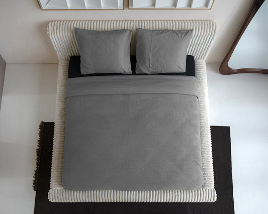 Dekbedovertrek Waffle Grijs