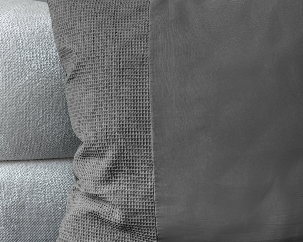 Dekbedovertrek Waffle Grijs