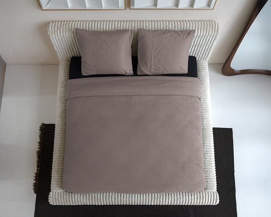 Dekbedovertrek Waffle Taupe