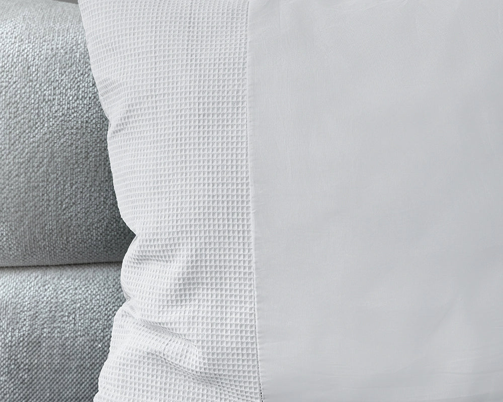 Dekbedovertrek Waffle Wit