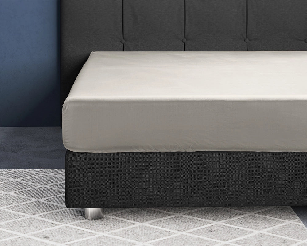 Hoeslaken Satijn - Crème