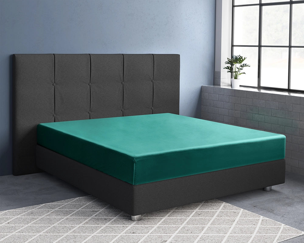 Hoeslaken Satijn - Groen