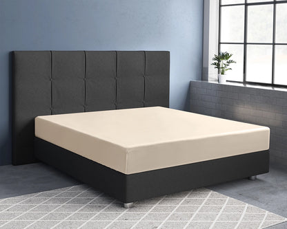 Hoeslaken Satijn - Zand